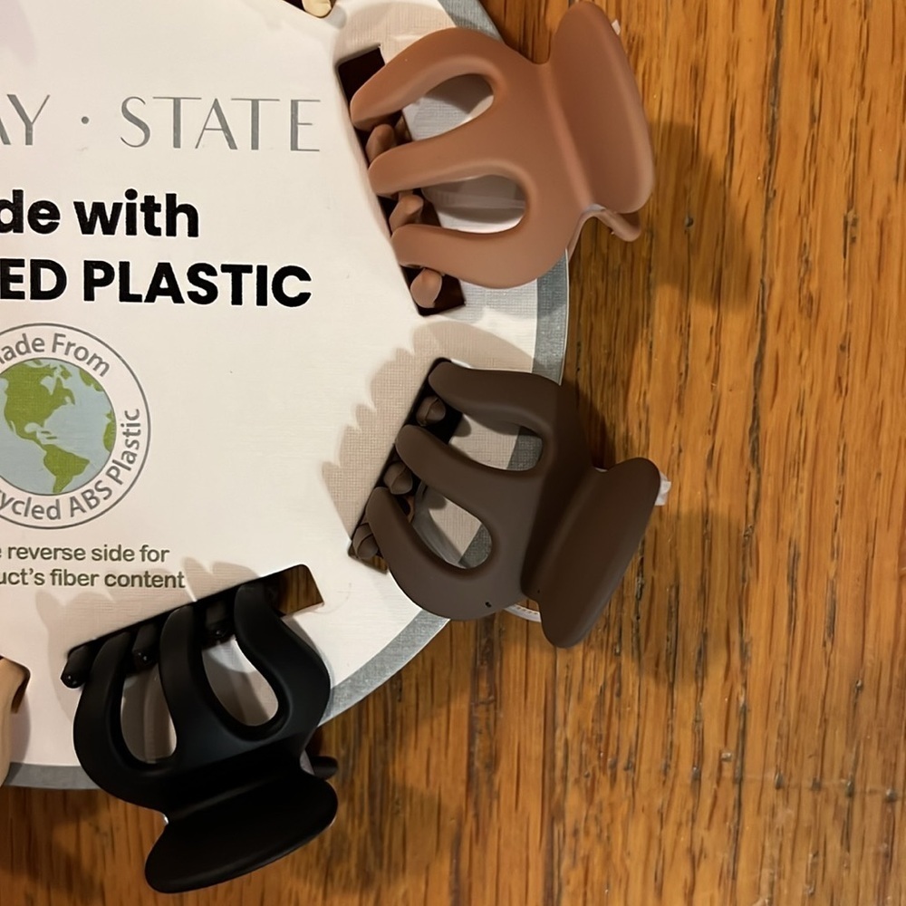 NEW Sunday State Hair Clips made with Recycled Plastic browns earth tones - Picture 2 of 6